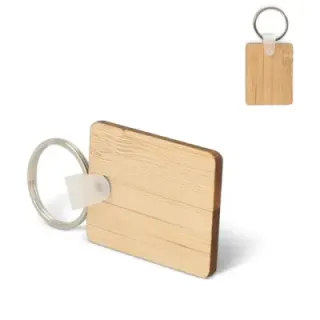 Keyring Bamboo rectangular - LT99715 (gadzety reklamowe)